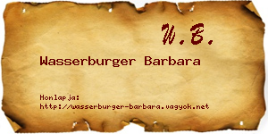 Wasserburger Barbara névjegykártya